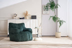 010-Soft Fluffy Corduroy Fabric Bean Bag Chair Filled With Memory Sponge,Green - Grand Goldman Shop