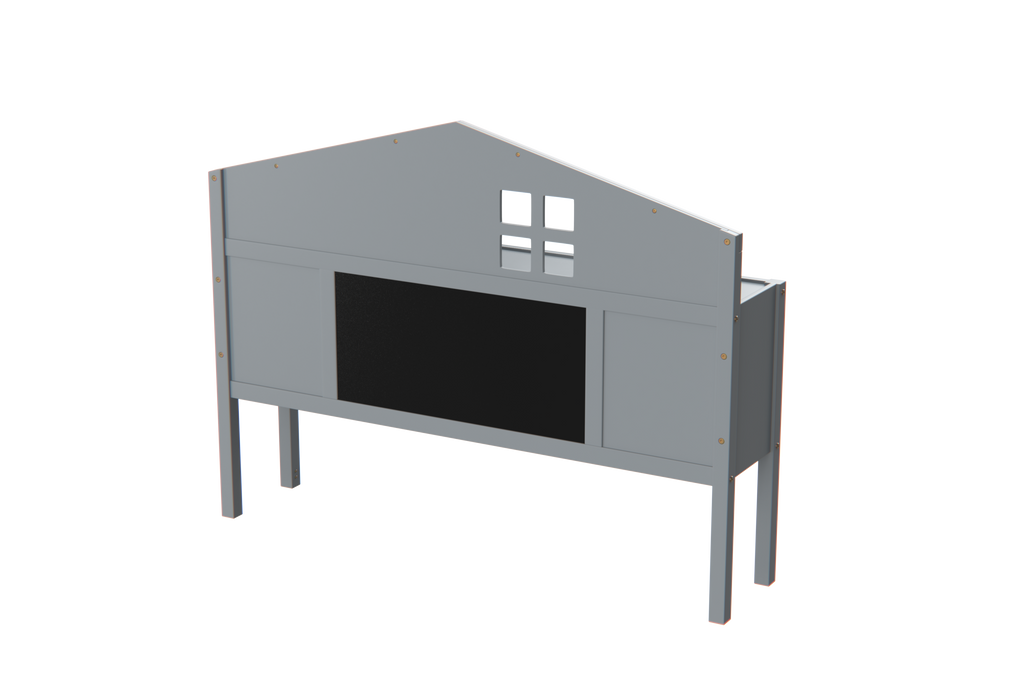 Headboard Storage Cabinet for Full-size Montessori Floor Bed , Grey,Freely collocation - Grand Goldman Shop