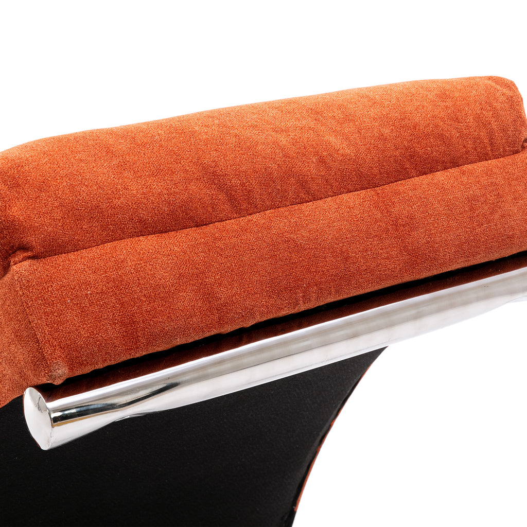 Ergonomic Linen Massage Chaise Lounge with Remote Control, Orange, 5 Modes - Grand Goldman Shop