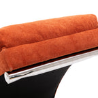 Ergonomic Linen Massage Chaise Lounge with Remote Control, Orange, 5 Modes - Grand Goldman Shop