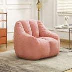 Comfy Bean Bag Chair with Memory Foam Filler – Tufted Soft Stuffed Bean Bag Sofa for Dorm, Apartment, or Living Room – Pink - Grand Goldman Shop