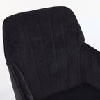 TY Adjustable Office Chair, Ergonomic Swivel Chair, Black Velvet, Comfortable for Long Sitting - Grand Goldman