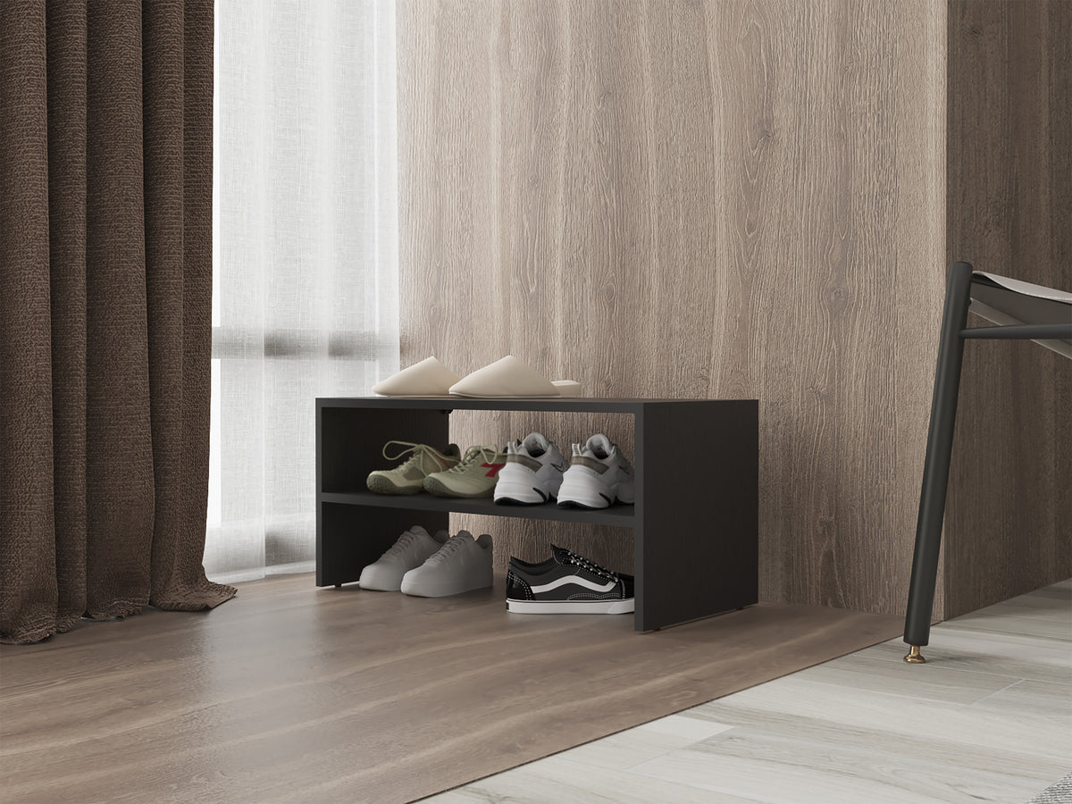 Stackable Shoe Rack Howard, Bedroom, Black - Grand Goldman Shop