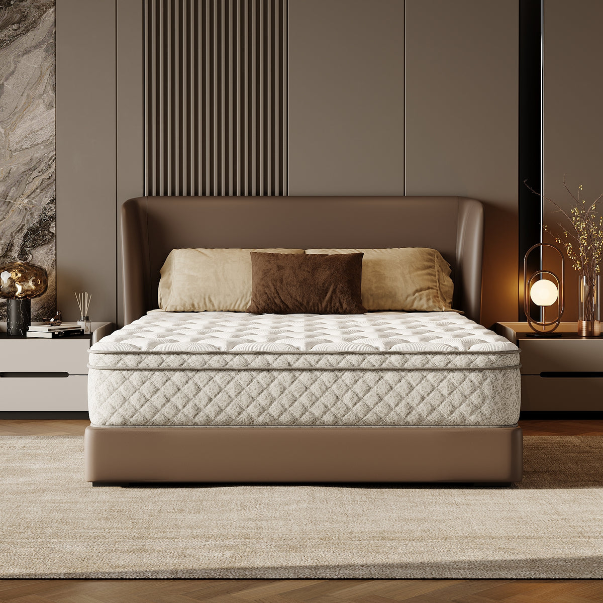 Full Size Mattress,12 Inch Hybrid Full Mattress in a Box with Memory Foam and Pocket Spring for Pressure Relief & Comfort Sleep & Zoned Support, Medium Firm,CertiPUR-US & OEKO-TEX - Grand Goldman Shop