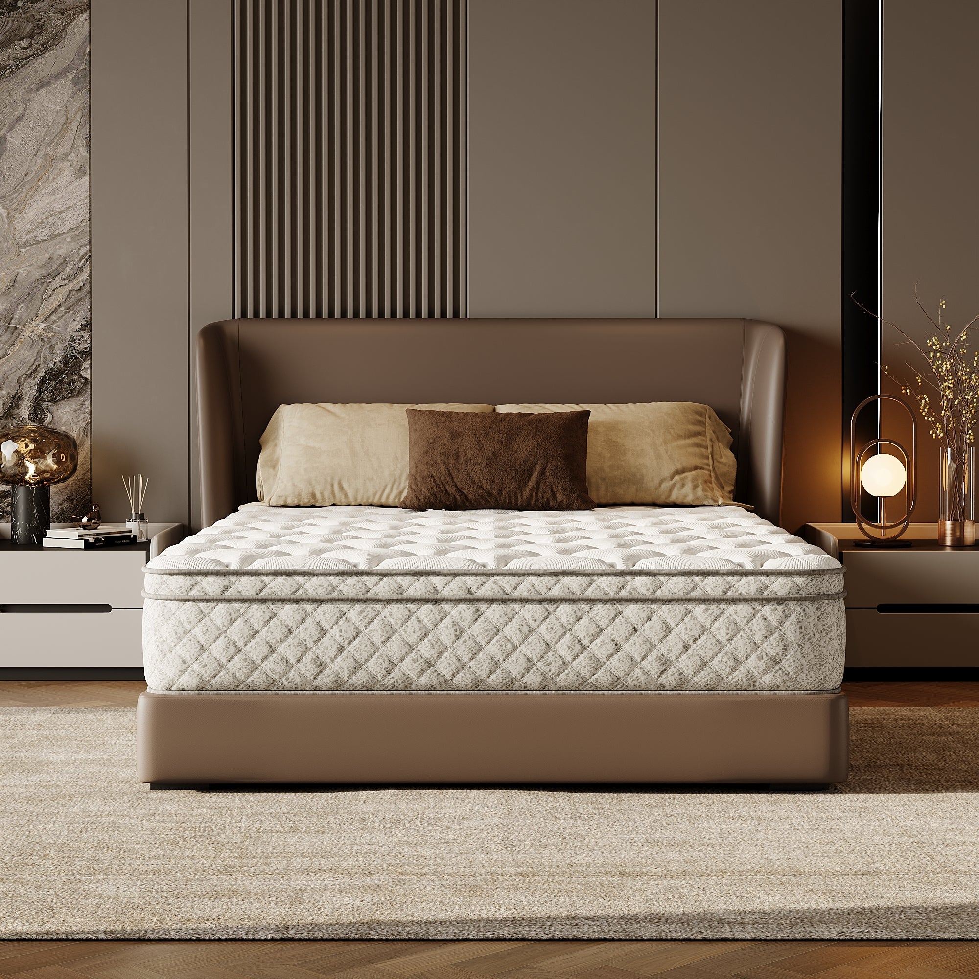 Full Size Mattress,12 Inch Hybrid Full Mattress in a Box with Memory Foam and Pocket Spring for Pressure Relief & Comfort Sleep & Zoned Support, Medium Firm,CertiPUR-US & OEKO-TEX - Grand Goldman Shop