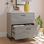 Lateral File with Full-Extension Slides, Brown finish - Grand Goldman