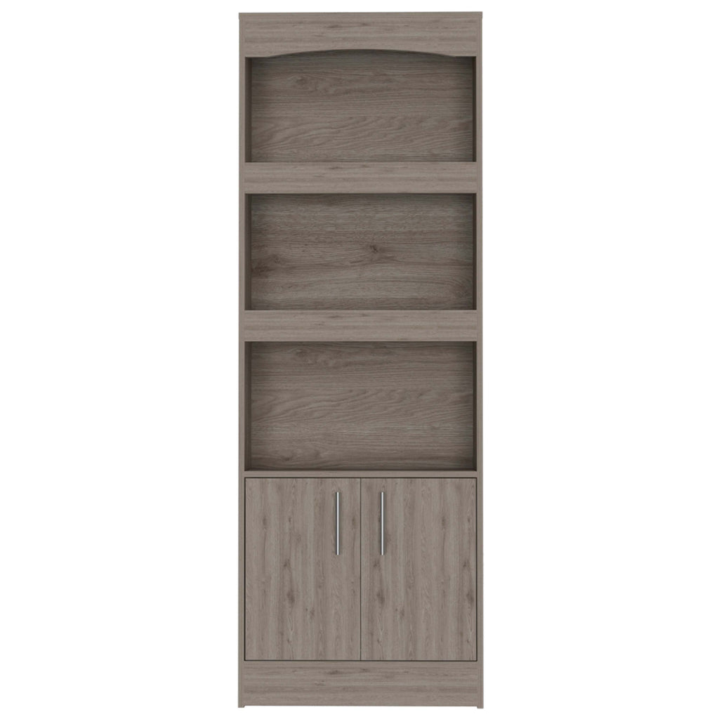 Durango Bookcase, Three Shelves, Double Door Cabinet - Grand Goldman