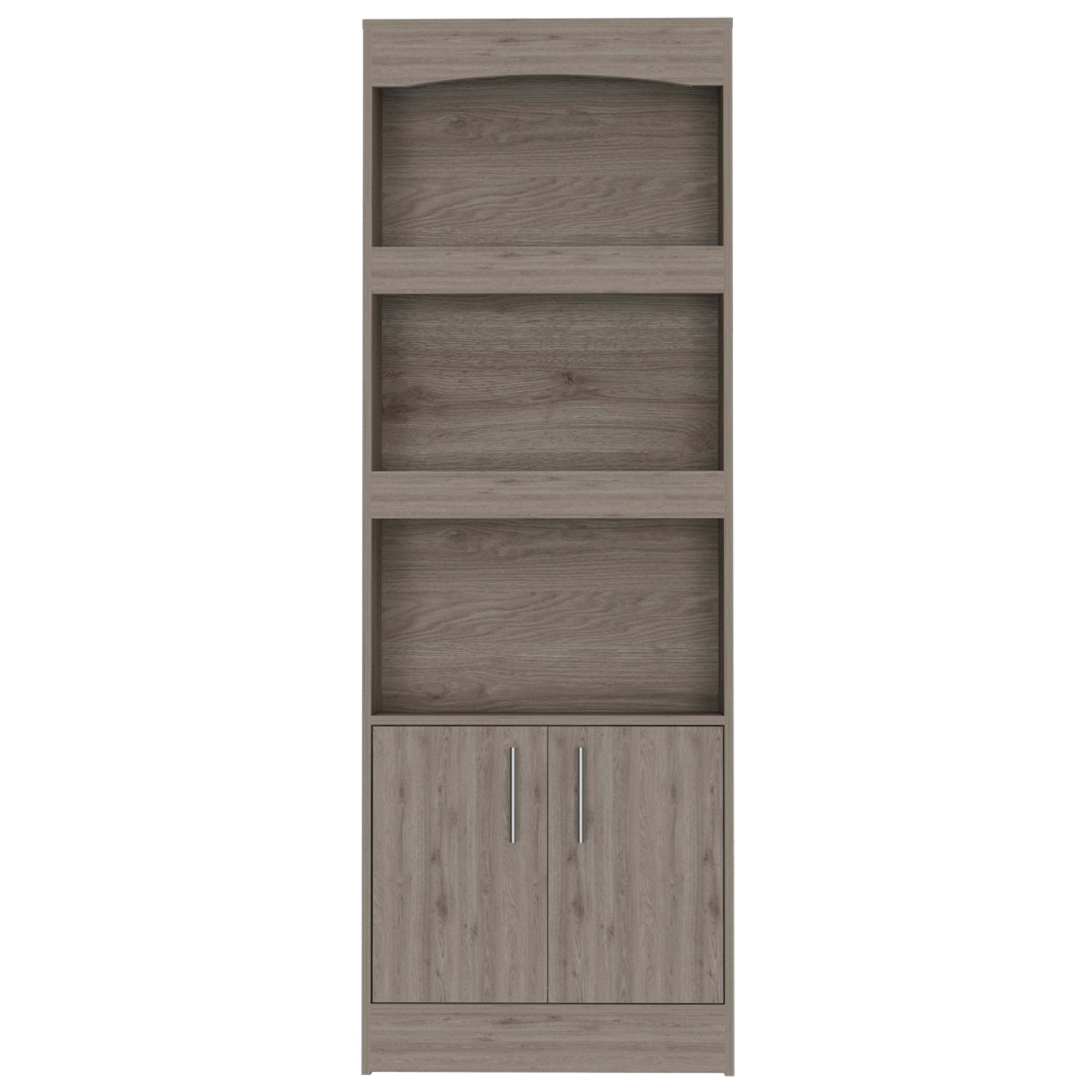 Durango Bookcase, Three Shelves, Double Door Cabinet - Grand Goldman