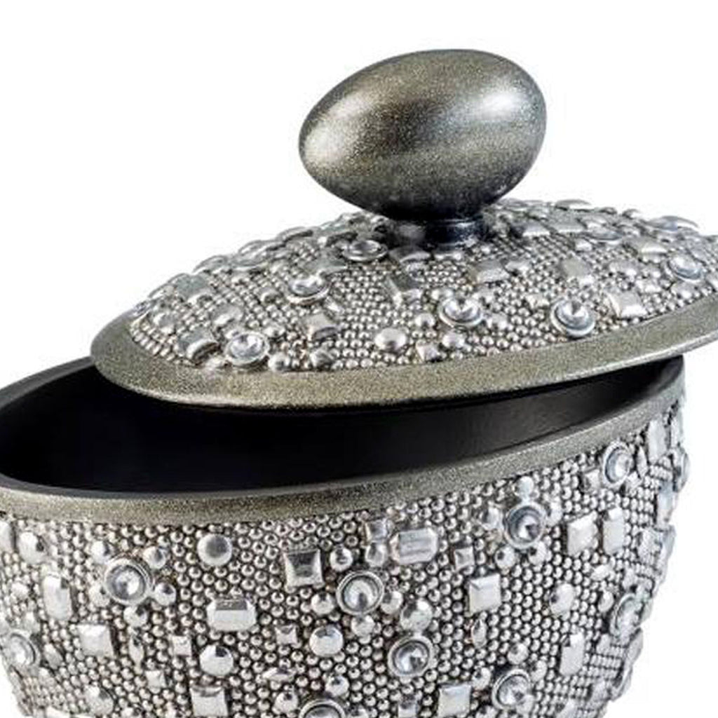 8' Tall Polyresin Decorative Jewelry Box' Twilight' with Silver finish - Grand Goldman Shop