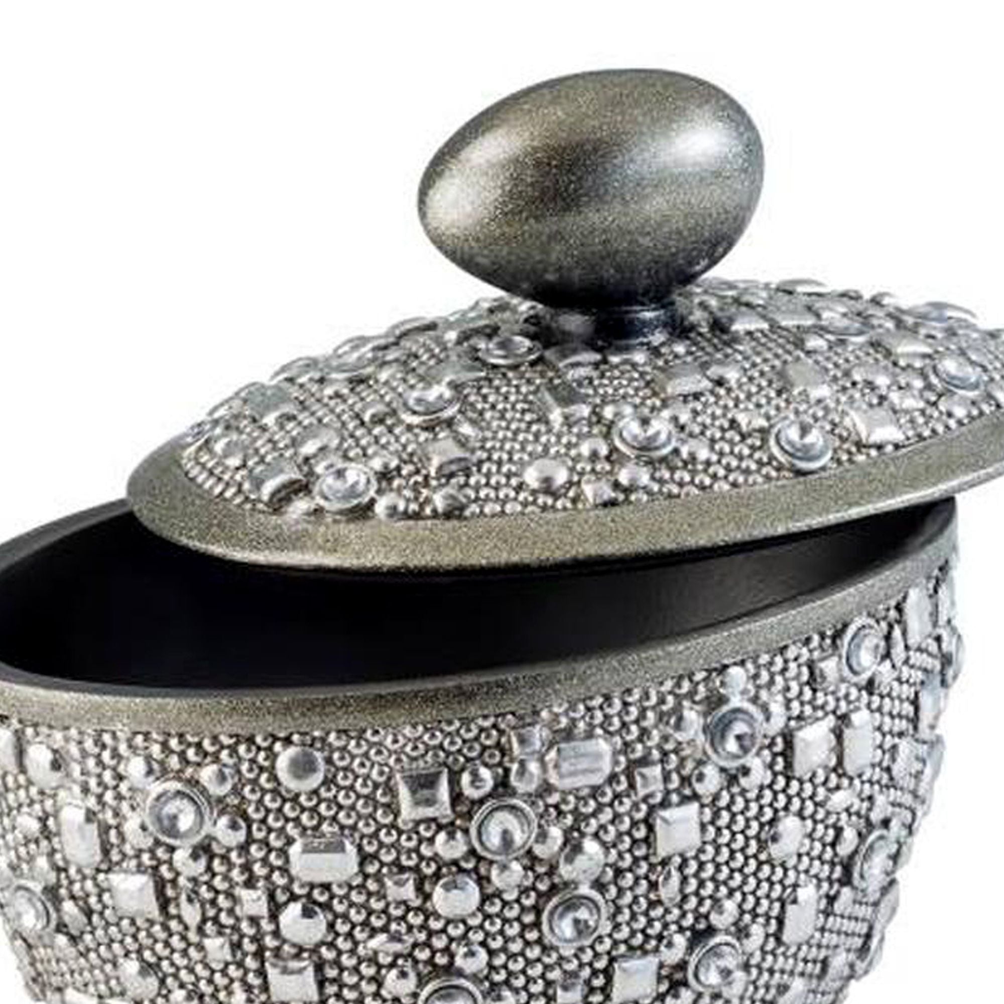 8' Tall Polyresin Decorative Jewelry Box' Twilight' with Silver finish - Grand Goldman Shop