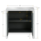 Storage Cabinet with Mirror Trim and M Shape Design Spliced Combination For Living Room, Dining Room, Entryway, Kitchen - Grand Goldman Shop
