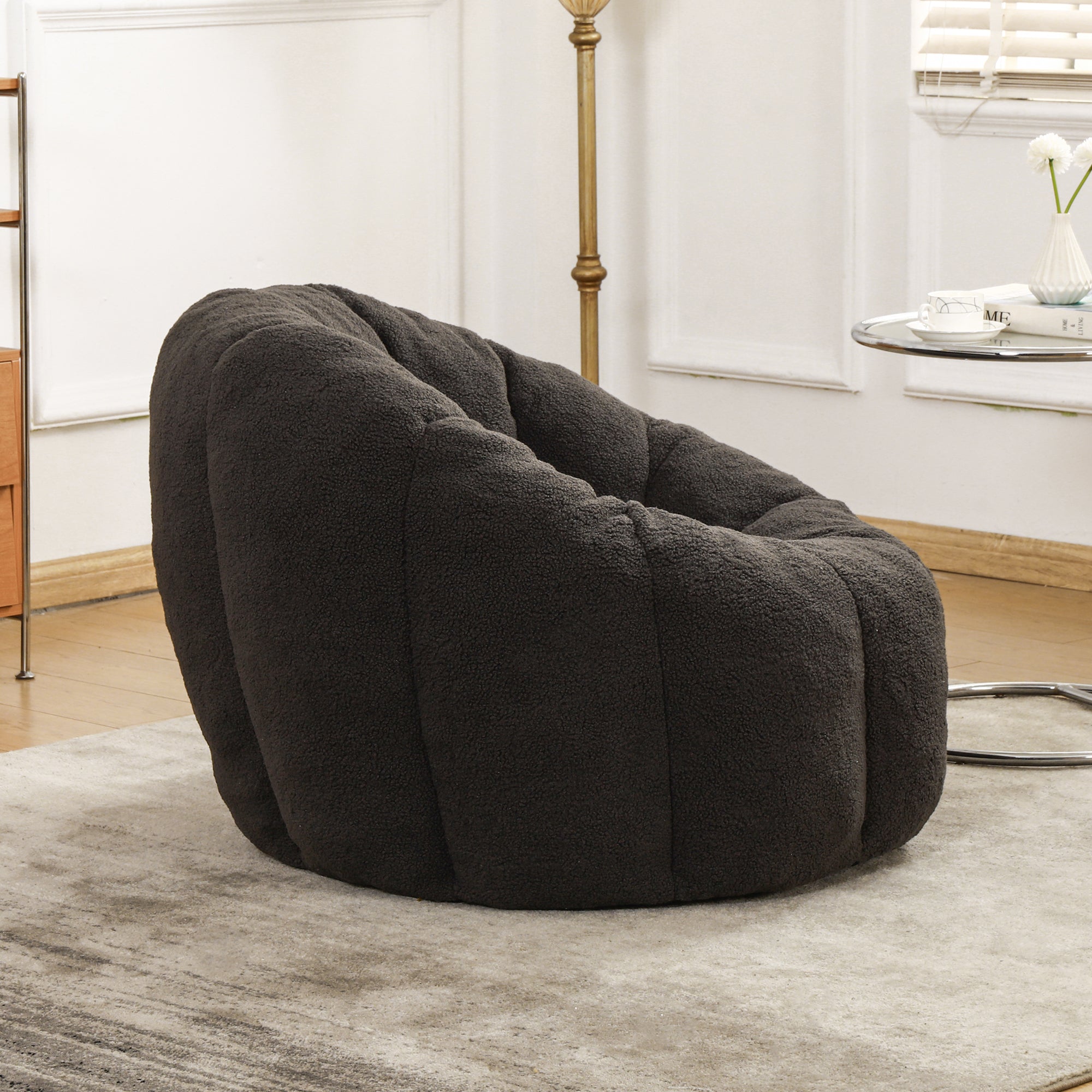 Bean Bag Chair, Bean Bag Sofa Chair with Armrests Stuffed High-Density Foam, Lazy Sofa Comfy Chairs BeanBag Chair for Adults in Living Room,Bedroom Reading - Grand Goldman Shop