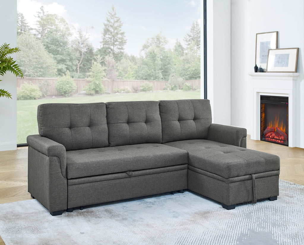 86'' Upholstered Pull-Out Sofa Bed - Grand Goldman Shop