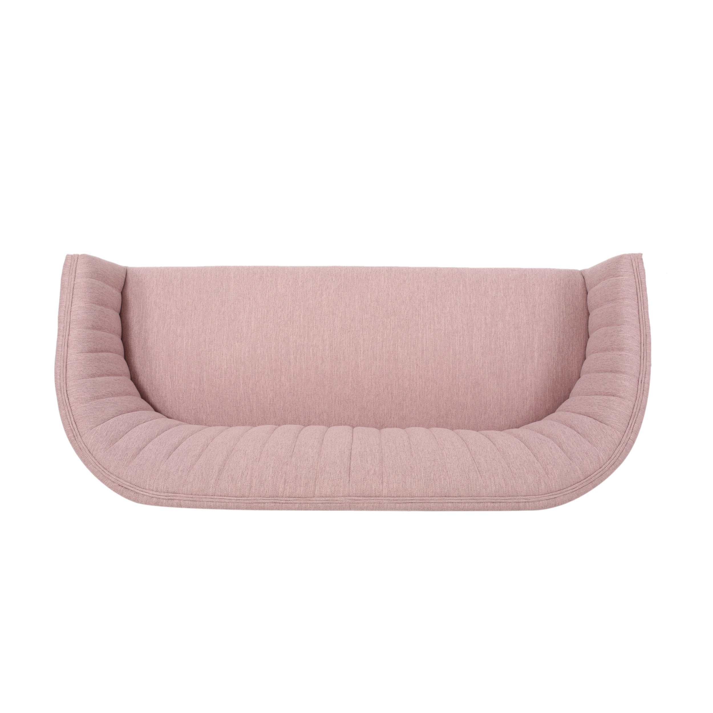 Mid Century Modern Loveseat with Channel Stitched Backrest - Grand Goldman Shop