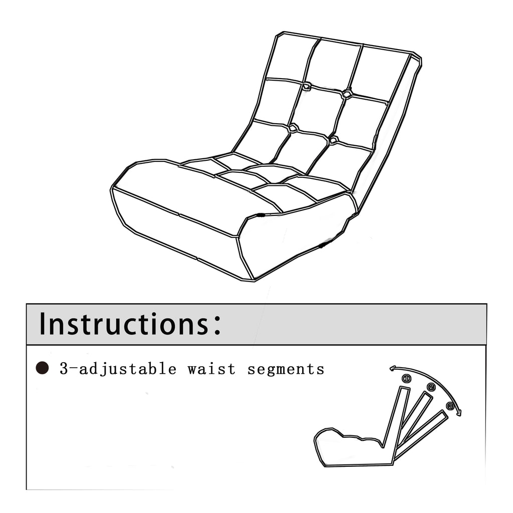 Adjustable Gray Metal Reclining Chair for Living Room and Balcony - Grand Goldman Shop