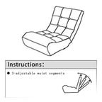 Adjustable Gray Metal Reclining Chair for Living Room and Balcony - Grand Goldman Shop