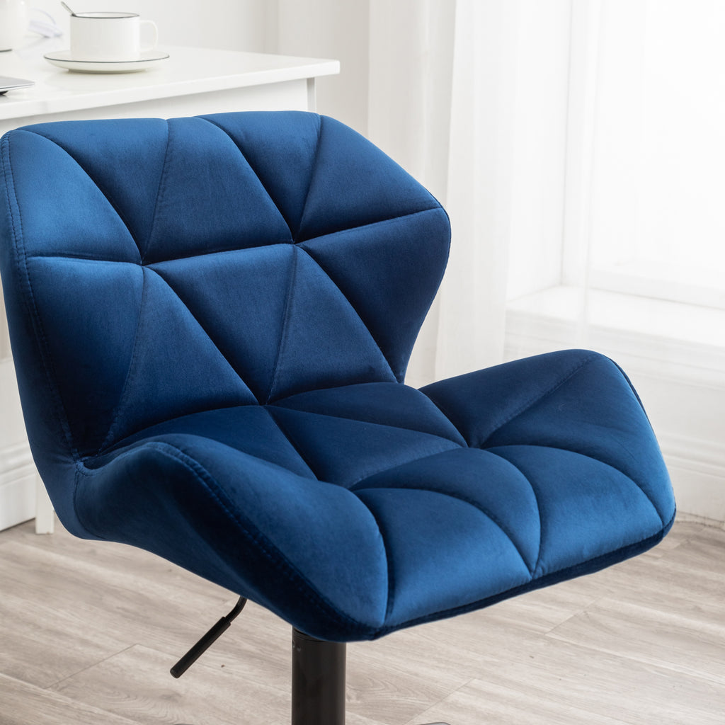 Eldon Diamond Tufted Adjustable Swivel Office Chair, Blue - Grand Goldman