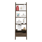 Hamburg Ladder Bookcase, Five Open Shelves, One Drawer - Grand Goldman