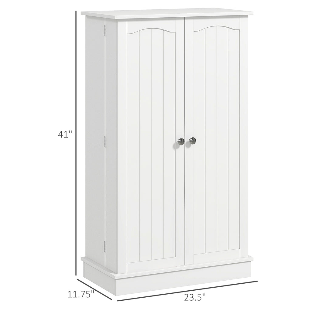 HOMCOM Kitchen Pantry Storage Cabinet w/ 5-tier Shelving, 12 Spice Racks - Grand Goldman Shop