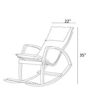 Modern Rocking Chair, Modern Accent Rocker Armchair With Wooden Frame, Upholstered High Back Wooden Rocking Chair for Contemporary Living Spaces, Red - Grand Goldman Shop