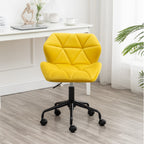 Eldon Diamond Tufted Adjustable Swivel Office Chair, Yellow | Premium Home Decor - Grand Goldman