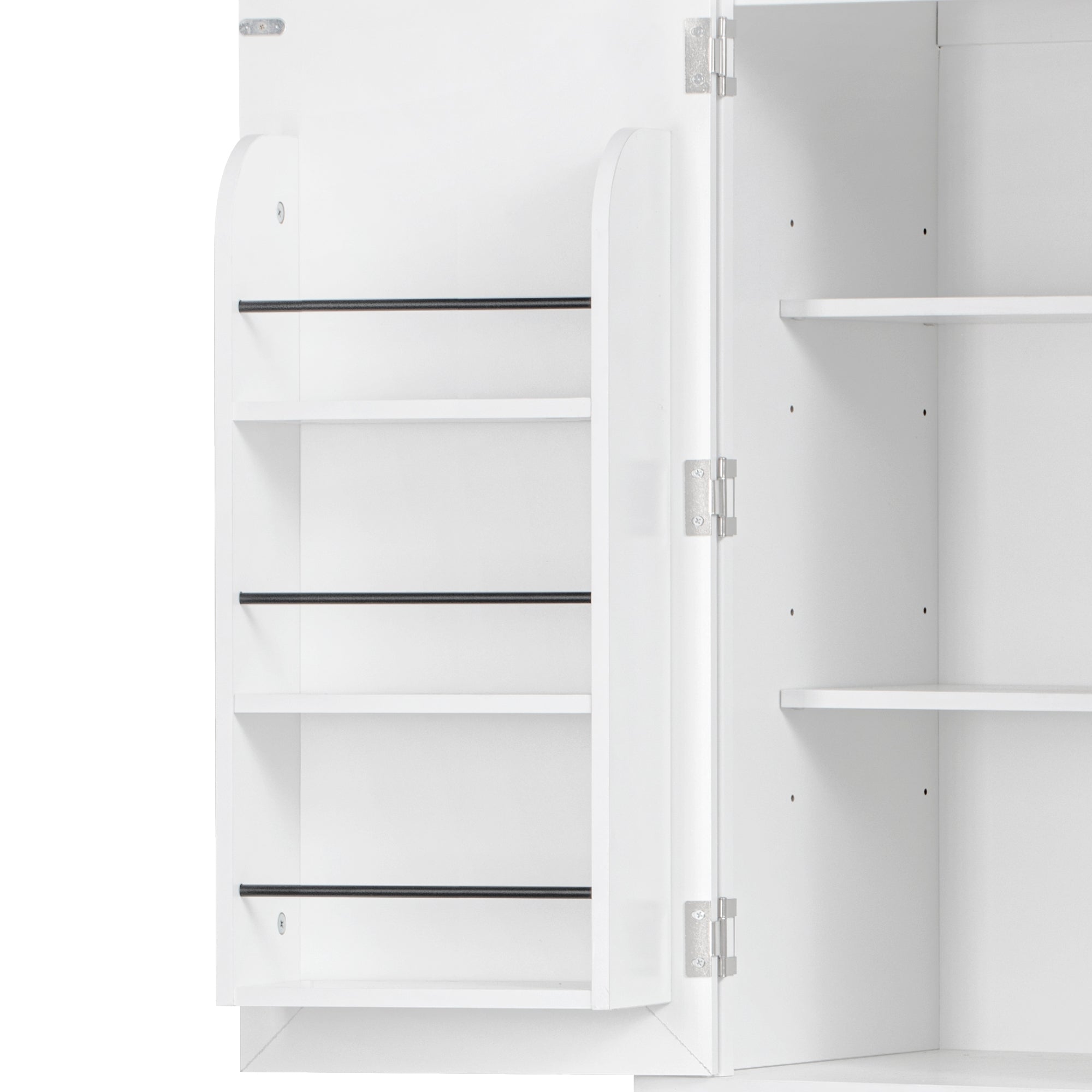 K&K 71' Tall Kitchen Pantry Cabinet with 3 Pull Out Cabinet Organizers, Farmhouse Embossed Texture Storage Cabinet with 6 Door Shelves, 2 Drawers, Freestanding Cupboard for Kitchen, Dining Room White - Grand Goldman Shop