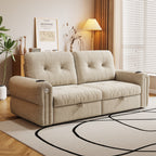 It is a multi-functional sofa, a 77-inch convertible sofa bed, and a 2-in-1 piece suitable for both sitting and lying down. Made of  Chenille fabric, it is suitable for living rooms, bedrooms - Grand Goldman Shop