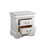 Louis Philippe White Finish 2PCS Bedroom Set (E. King) - Grand Goldman Shop