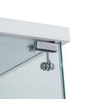 Glass Display Cabinet with 4 Shelves Extra Large, Curio Cabinets for Living Room, Bedroom, Office, Black Floor Standing Glass
