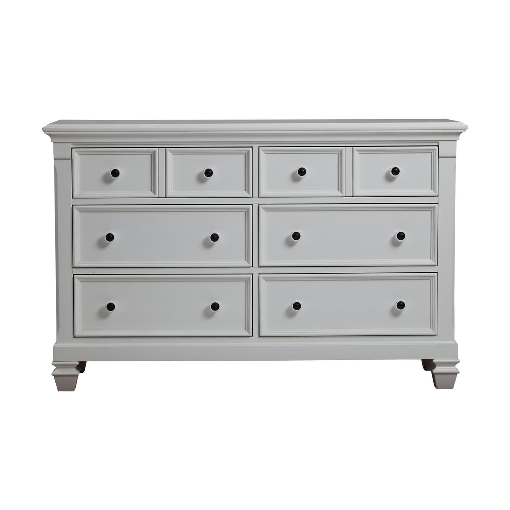 Glendale 6 Drawer Dresser Pure White | Premium Home Decor - Grand Goldman