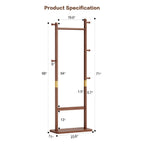 Coat Racks solid wood hanger 23.6* 11*71in Solid environmental protection easy to assemble beautiful can be placed in the bedroom/entrance/living room (Walnut) - Grand Goldman Shop
