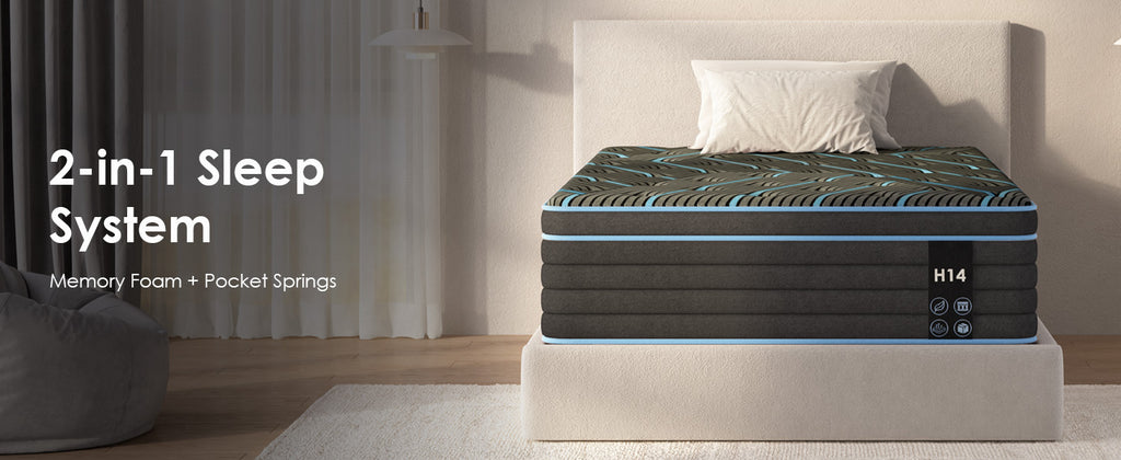 King Size Mattress,10 Inch Hybrid Mattress, Individually Pocketed Innerspring, Medium Firm - Grand Goldman Shop