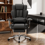 Office Chair, Big and Tall Executive Office Chair with Footrest, Leather Computer Chair, Ergonomic Reclining Chair High Back,