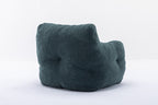 010-Soft Teddy Fabric Tufted Foam Bean Bag Chair With Teddy Fabric Green - Grand Goldman Shop