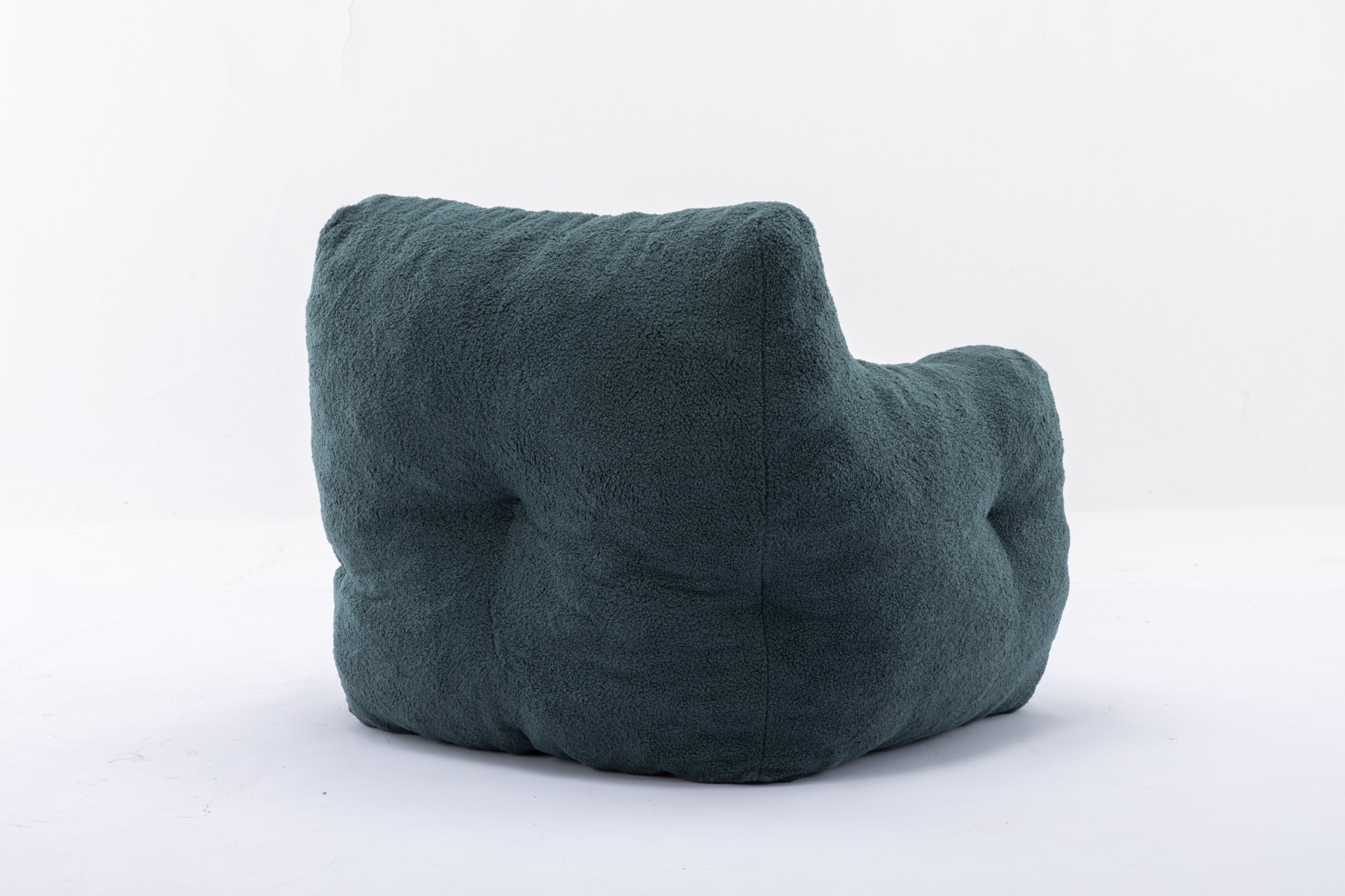 010-Soft Teddy Fabric Tufted Foam Bean Bag Chair With Teddy Fabric Green - Grand Goldman Shop