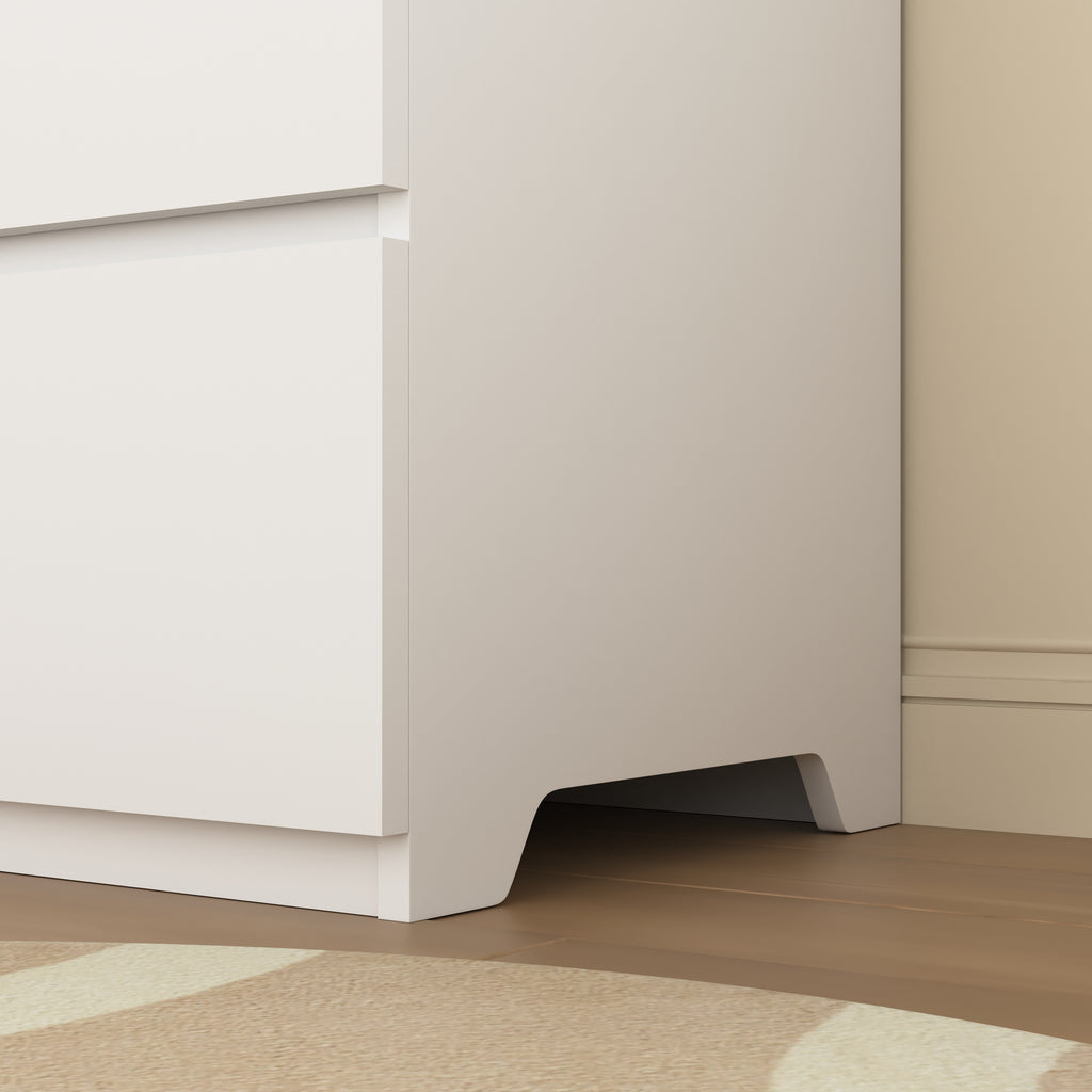 6 Drawer Storage Cabinet ,Dresser, Wood Storage Tower Clothes Organizer, Wide Chest of 6 Drawers, Large Storage Space for Bedroom, Hallway, Entryway Living Room White - Grand Goldman Shop