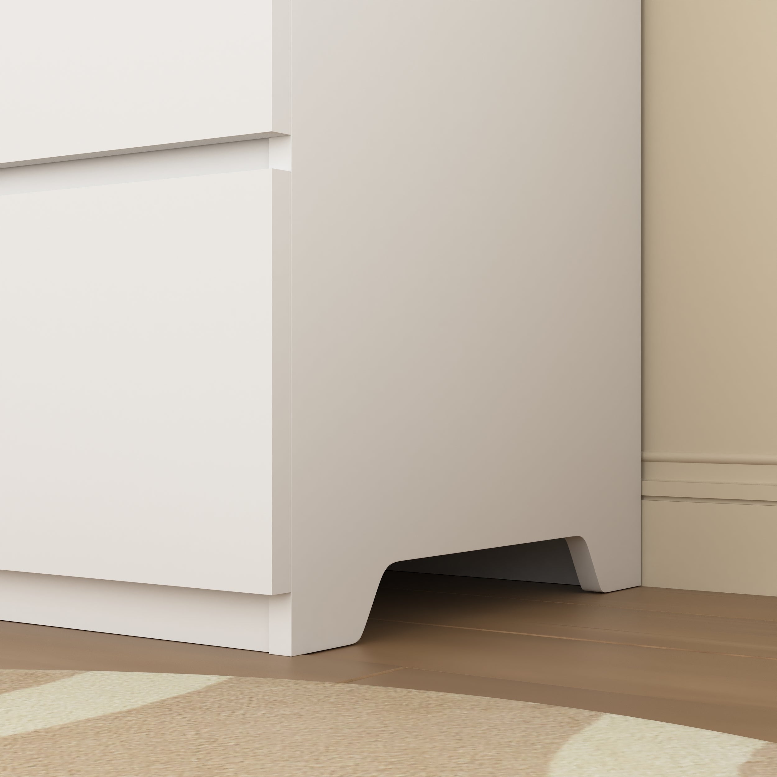 6 Drawer Storage Cabinet ,Dresser, Wood Storage Tower Clothes Organizer, Wide Chest of 6 Drawers, Large Storage Space for Bedroom, Hallway, Entryway Living Room White - Grand Goldman Shop