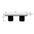 Upholstered Bench with Black Chunky Legs Light Grey Boucle Fabric Contemporary Style Bed-end Bench for Bedroom Living Room - Grand Goldman Shop