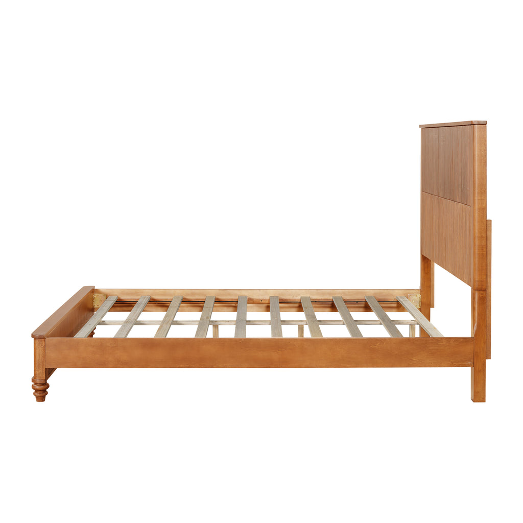 3-Piece Bedroom set with a Queen Size Bed and 2 Nightstands, Natural - Grand Goldman Shop