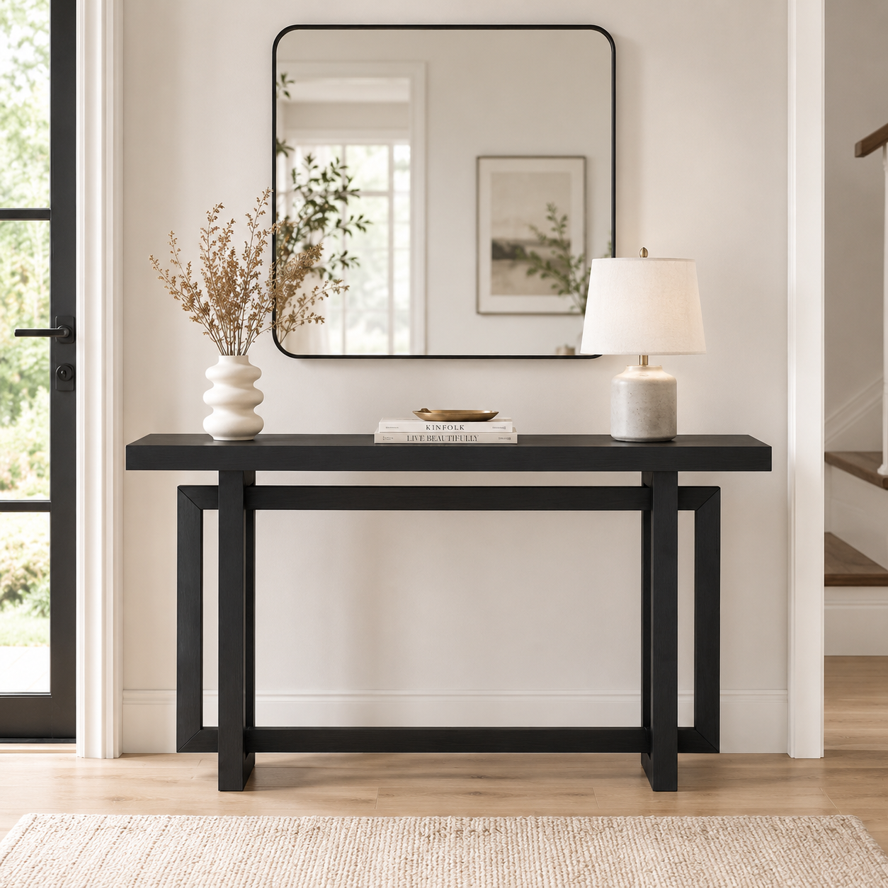 59' Narrow Console Table - MDF Entryway Sofa Table for Hallway, Living Room, Foyer with Space-Saving Design - Grand Goldman Shop