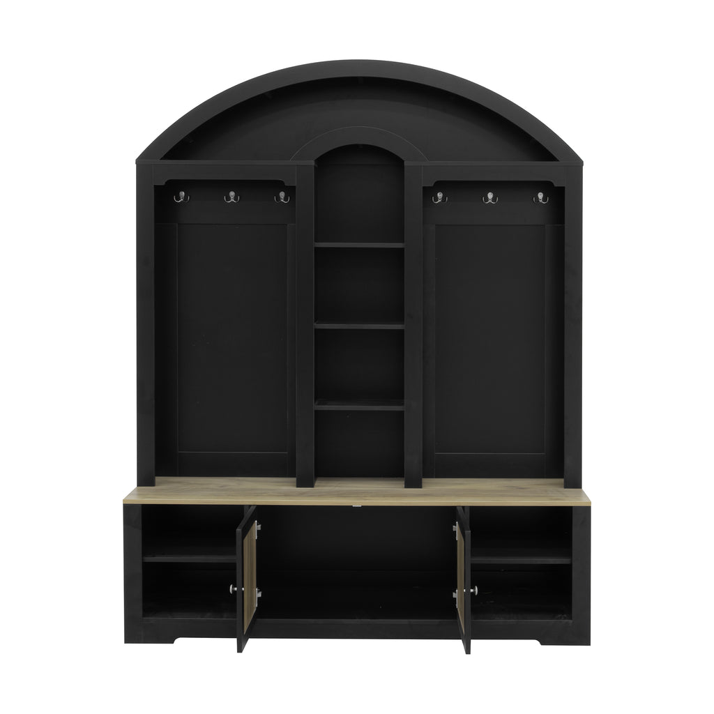 Multi-functional wardrobe/entrance wardrobe, equipped with shoe racks, clothes hangers and hooks. Wardrobe - A wardrobe is made of sturdy medium-density fiberboard with modern design and practical sto - Grand Goldman Shop