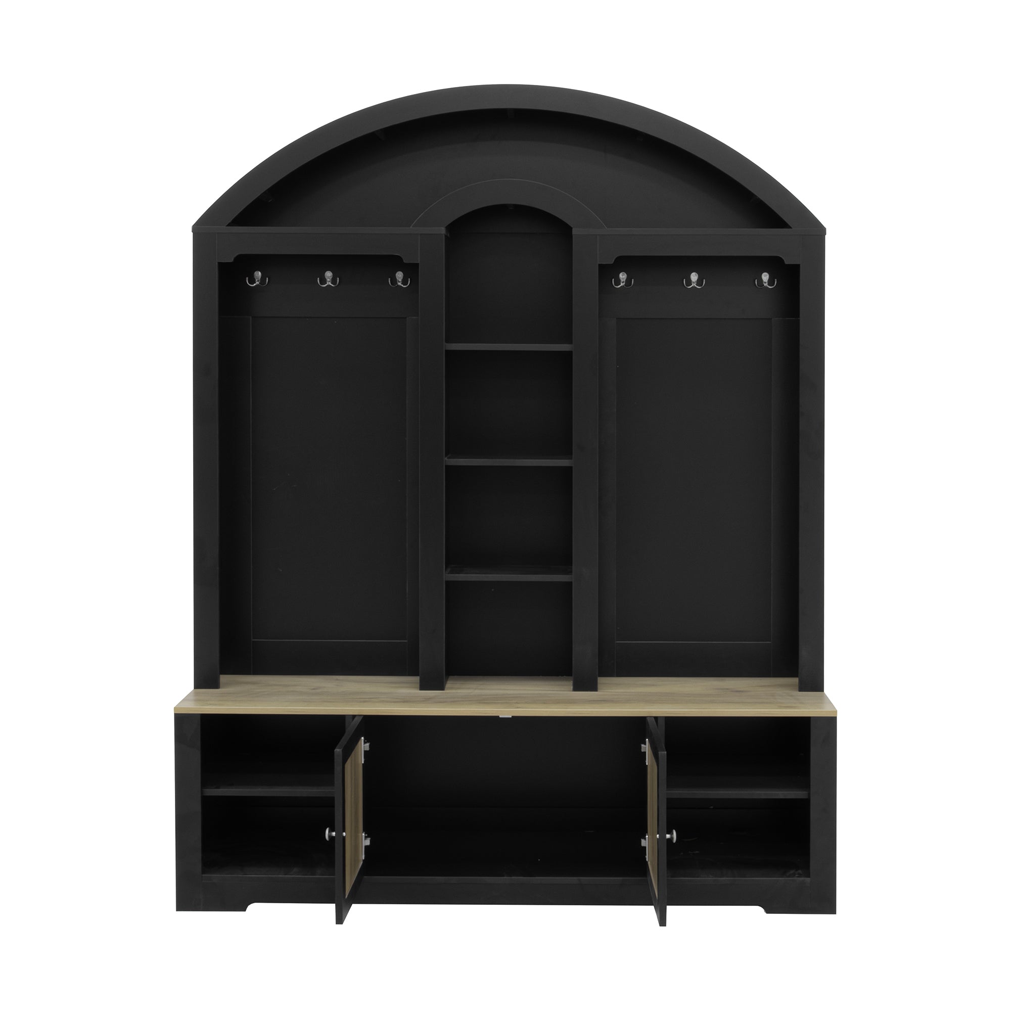 Multi-functional wardrobe/entrance wardrobe, equipped with shoe racks, clothes hangers and hooks. Wardrobe - A wardrobe is made of sturdy medium-density fiberboard with modern design and practical sto - Grand Goldman Shop