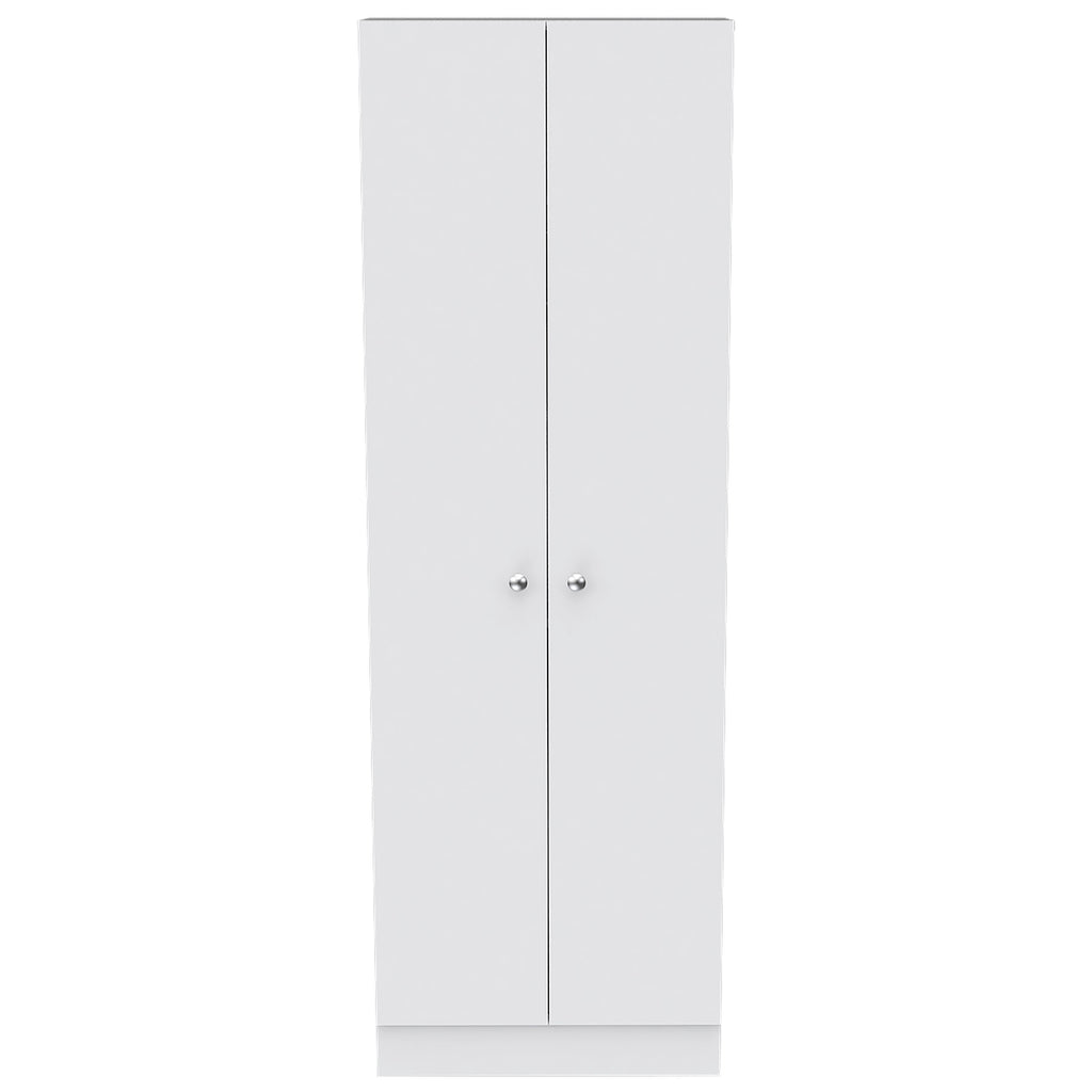 Multistorage Pantry Cabinet, Five Shelves, Double Door Cabinet -White - Grand Goldman