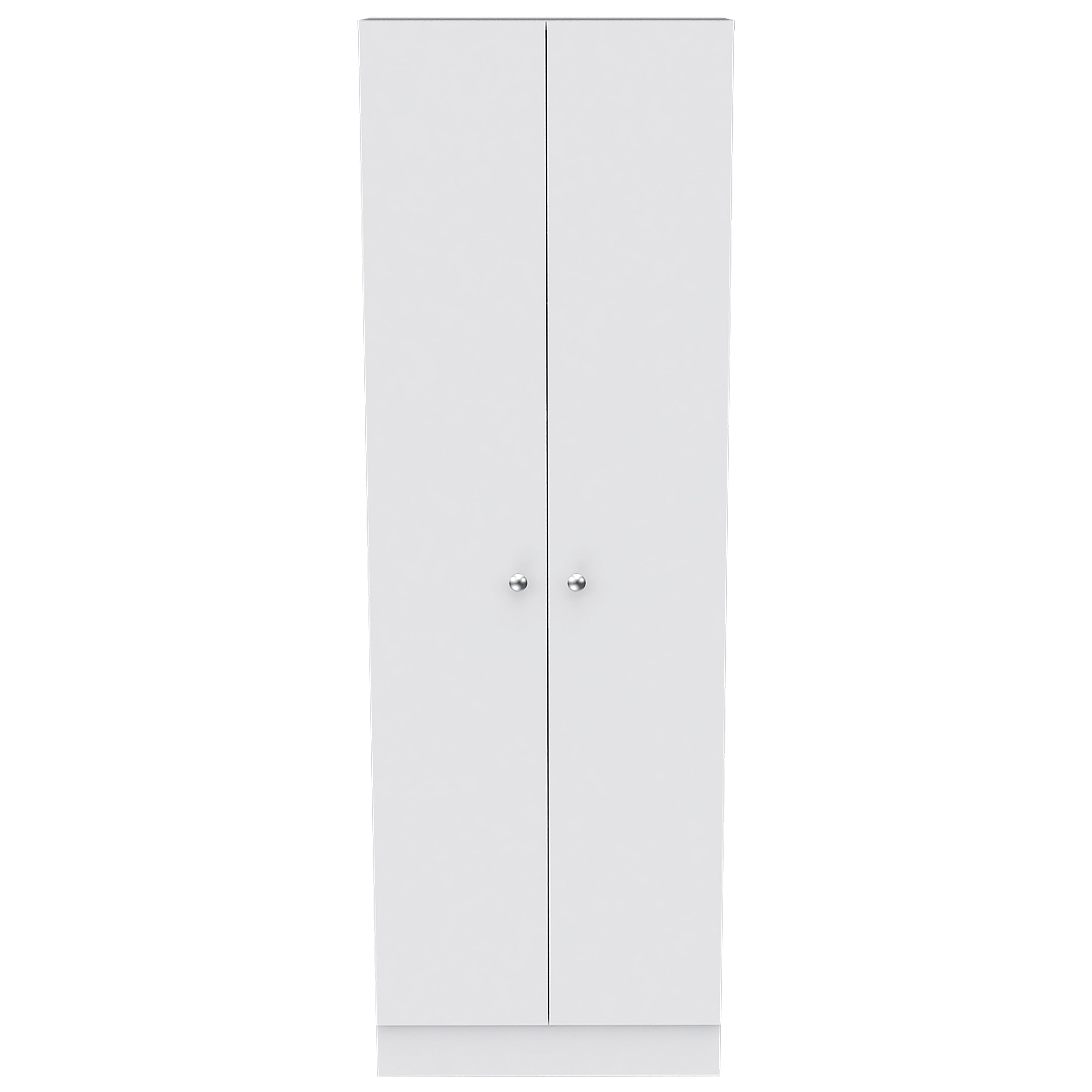 Multistorage Pantry Cabinet, Five Shelves, Double Door Cabinet -White - Grand Goldman