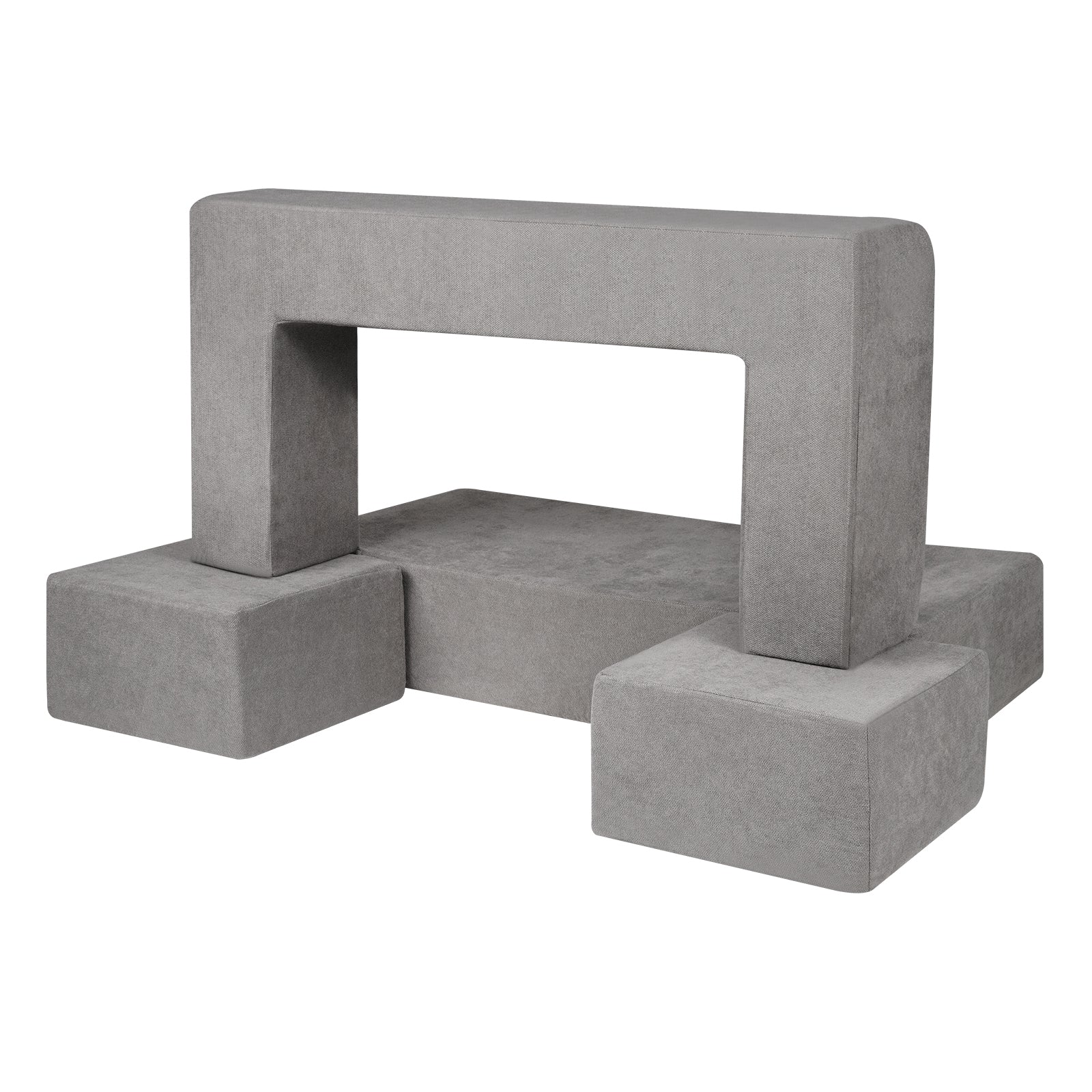 Kids Couch, 4Pcs Modular Kids Play Couch, Toddler Couch Sofa Bed, Kids Chair Seat Playroom Furniture, Child Sectional Sofa wi