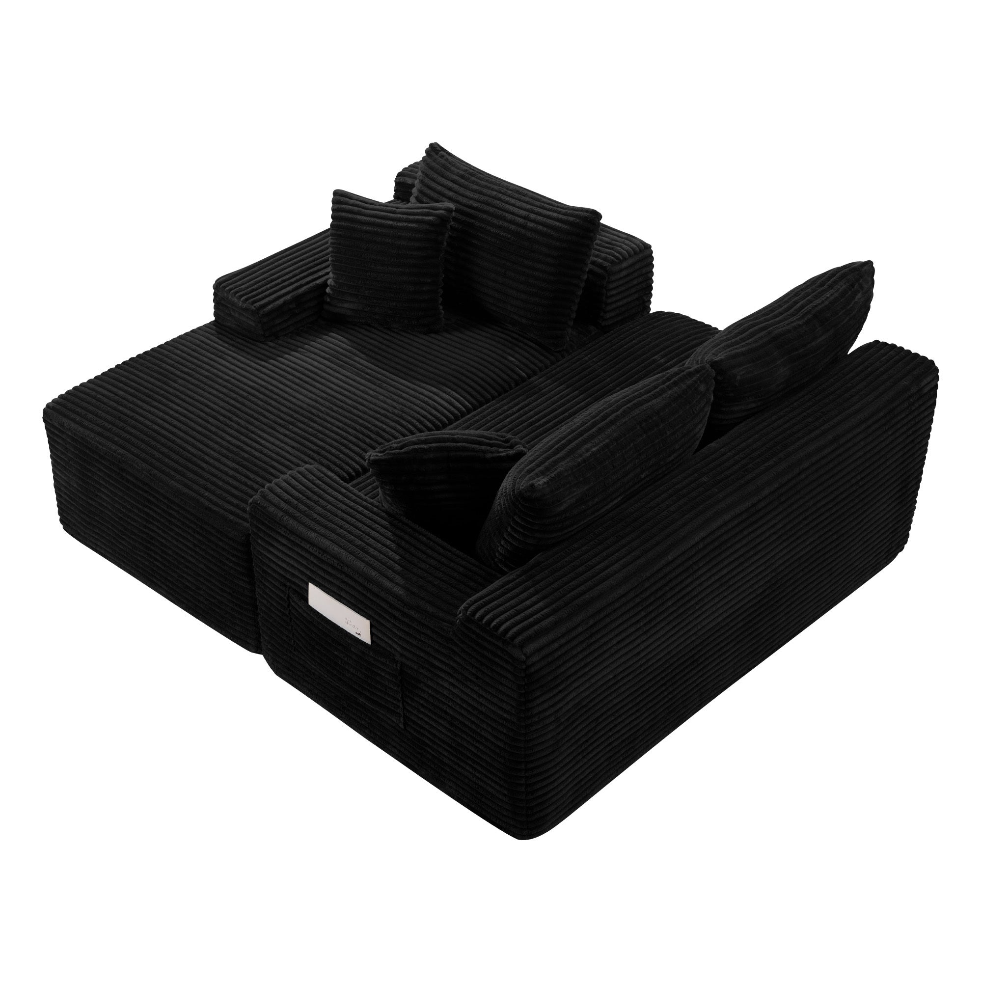 106.3' Cloud Modular Sectional Sofa Couch with L-Shape Chaise, Modern Minimalist Upholstered Couches for Living Room Bedroom, Deep Seat Corner Couch, No Assembly Required - Grand Goldman Shop