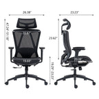 High Back Mesh Office Chair:8360HW-BK | Premium Home Decor - Grand Goldman
