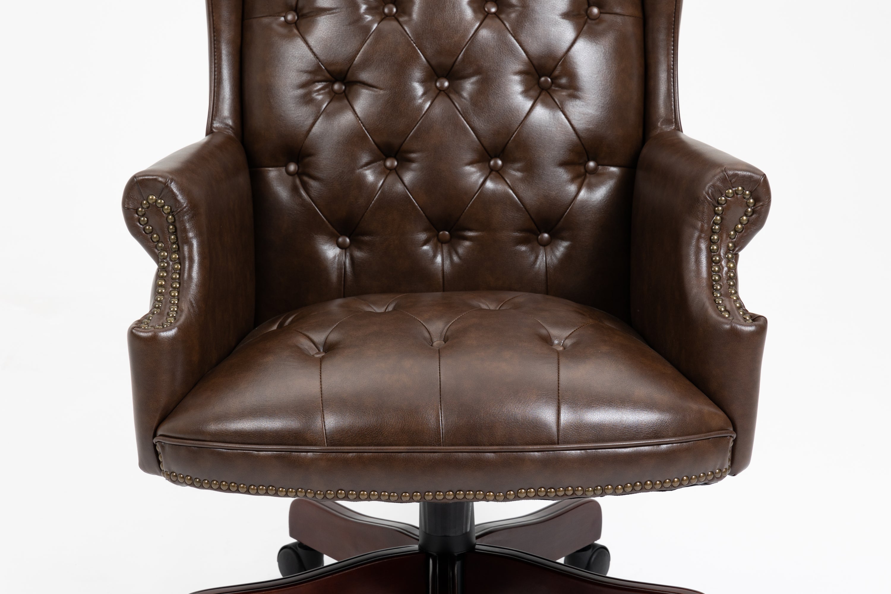 Executive Office Chair - High Back Reclining Comfortable Desk Chair - Ergonomic Design - Thick Padded Seat and Backrest - PU 