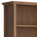 Amherst 30 inch Solid Wood 5 Shelf Bookcase in Rustic Natural Aged Brown - Grand Goldman