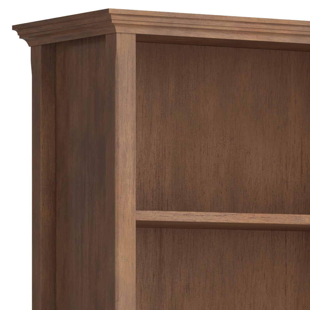 Amherst 30 inch Solid Wood 5 Shelf Bookcase in Rustic Natural Aged Brown - Grand Goldman